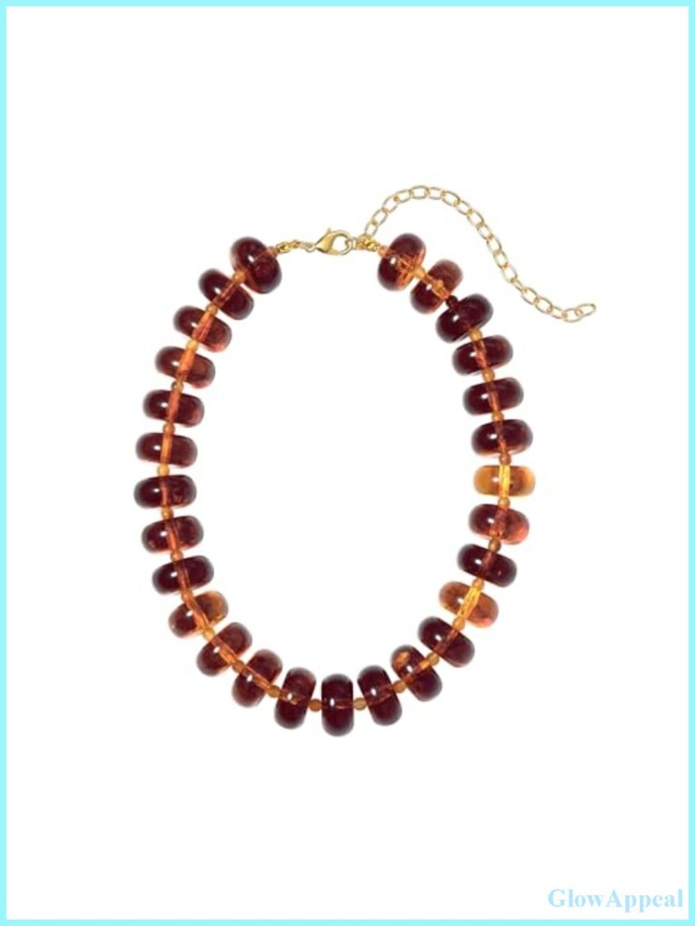Chunky Resin Beaded Necklace Adjustable Statement Choker Women